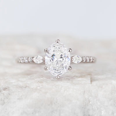 Georgette ~ Side Stone Ring