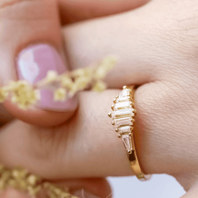 Henrietta Baguette Diamond Engagement Ring