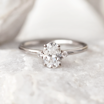 August Oval Cut Engagement Ring