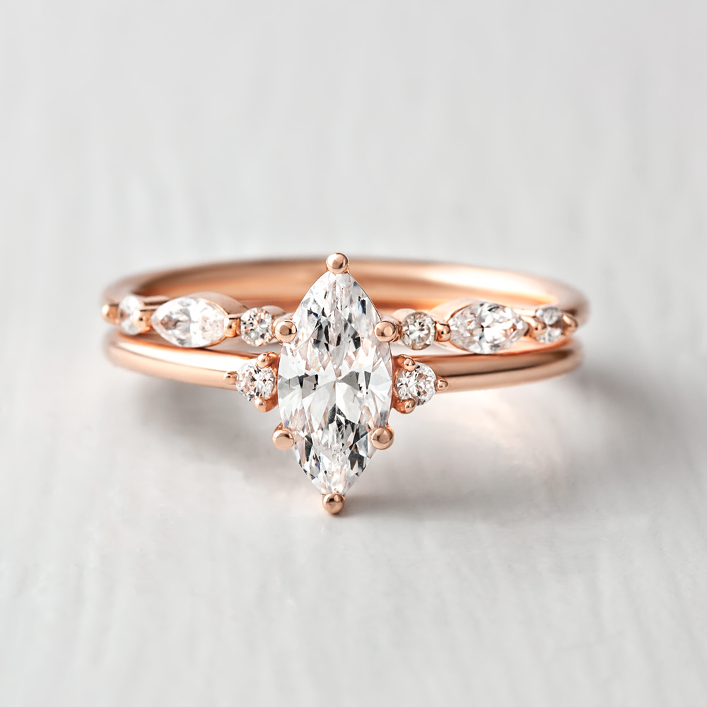 August Marquise Cut Engagement Ring