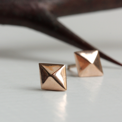 Diamond Charm Gold Earrings | Laura Preshong Ethical Fine Jewelry