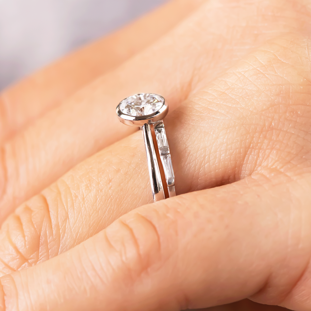  Betsy Bezel Engagement Ring