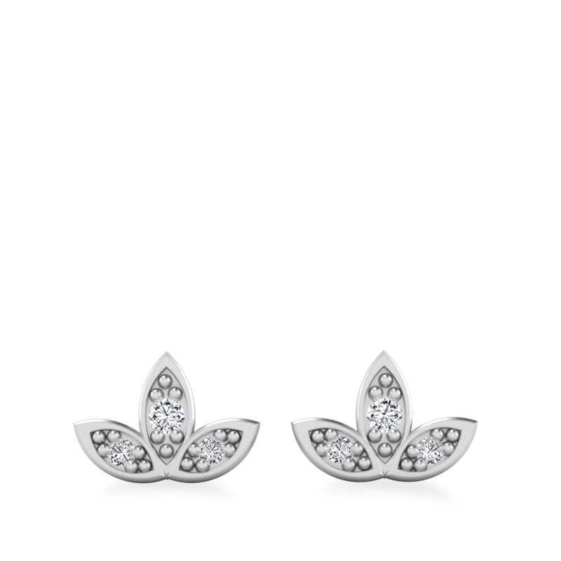 Ethical Diamond Ivy Leaf Earrings