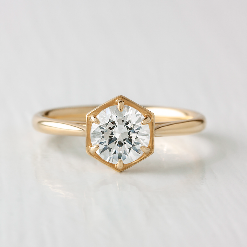 Loie Hexagon Ethical Engagement Ring