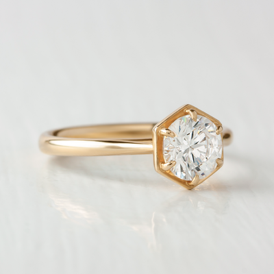 Loie Hexagon Ethical Engagement Ring