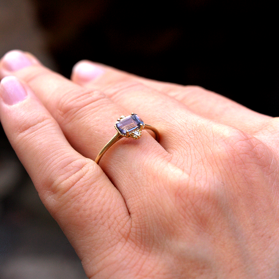 Mayfair Vintage Inspired Ethical Emerald Gemstone Ring