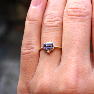 Mayfair Vintage Inspired Ethical Emerald Gemstone Ring
