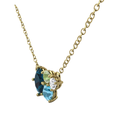 Portia Gemstone Cluster Necklace