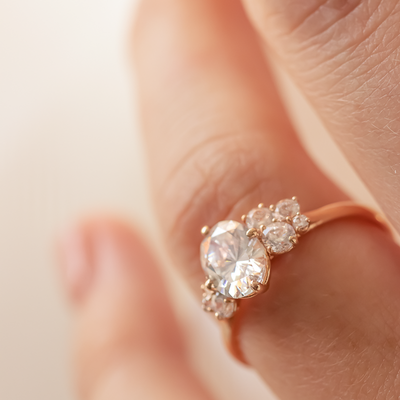 Portia ~ Oval Cut Cluster Ring