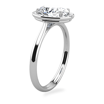 Tess Oval Cut Micro Halo Ring
