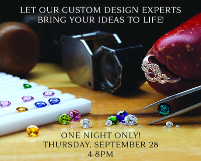 One Night Only, Custom Design Workshop Thursday, Sept 28th!