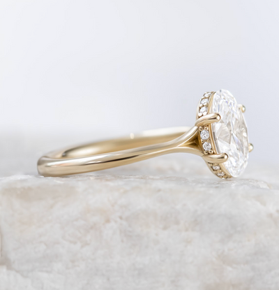 Add a Hidden Halo or Pavé Band to Your Engagement Ring: Customize with Hidden Sparkle