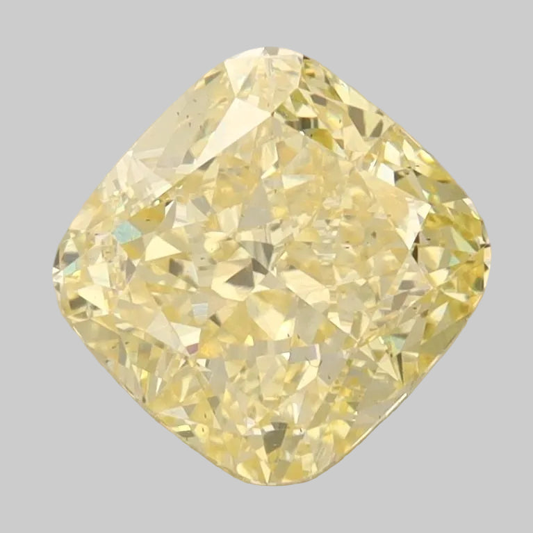 CUSHION 2.51ct FANCY VIVID YELLOW VS2 VERY GOOD 4000851D5