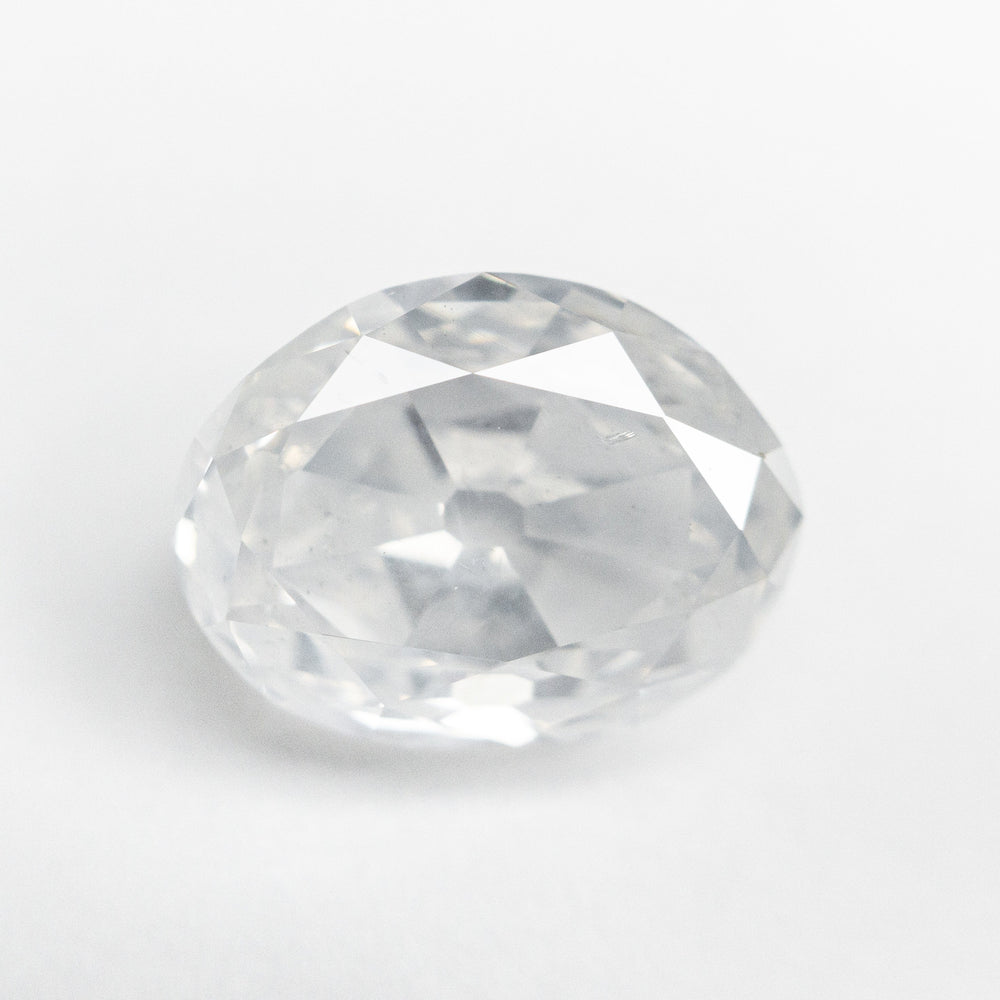 5.54ct 11.83x9.02x6.02mm GIA I2 Fancy White Modern Antique Oval Old Mine Cut 19722-01