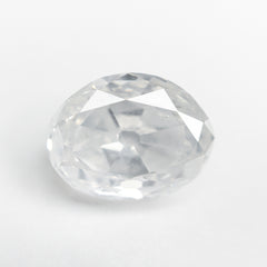 5.54ct 11.83x9.02x6.02mm GIA I2 Fancy White Modern Antique Oval Old Mine Cut 19722-01