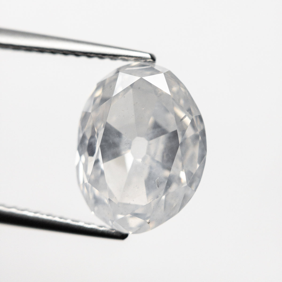 5.54ct 11.83x9.02x6.02mm GIA I2 Fancy White Modern Antique Oval Old Mine Cut 19722-01