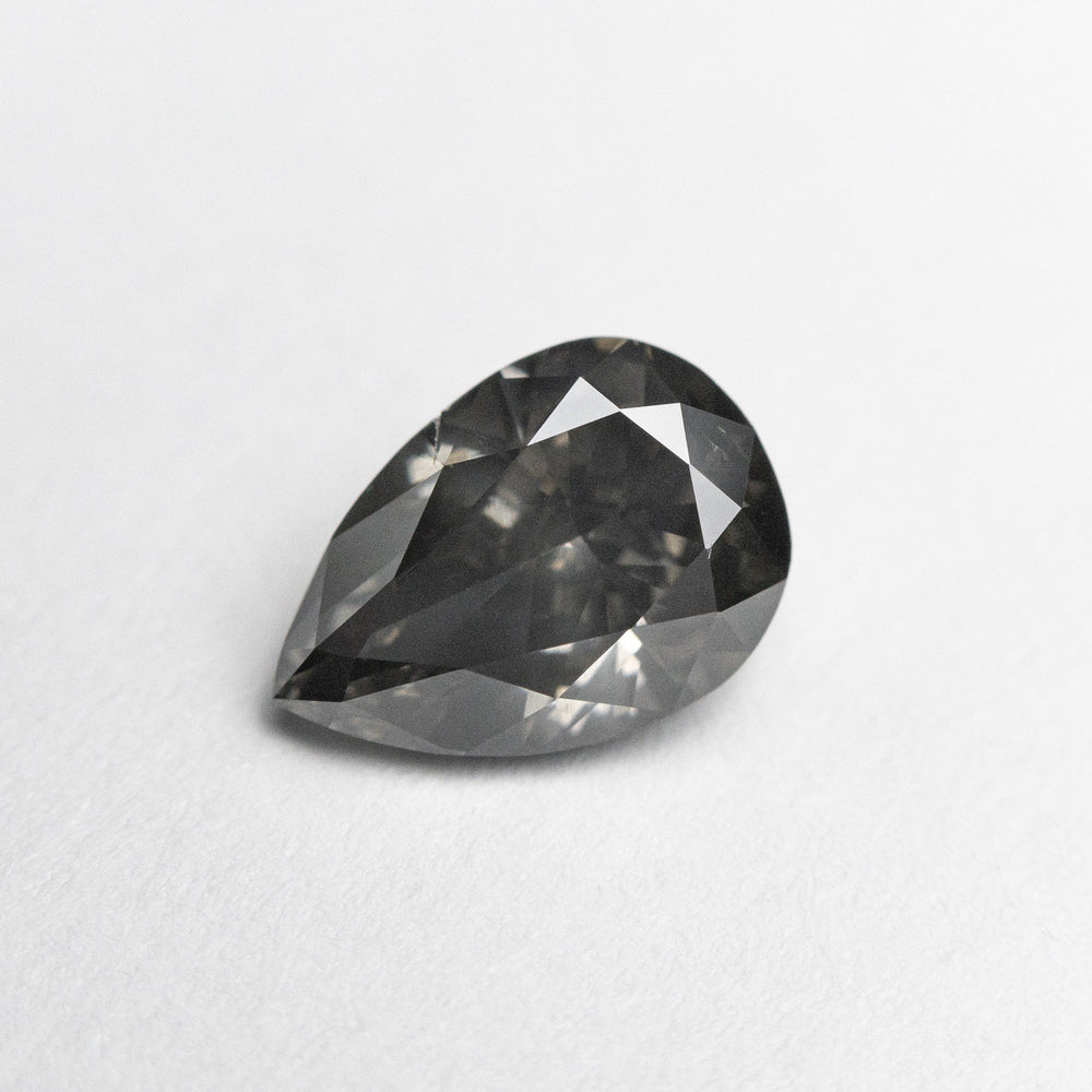 1.01ct 7.83x5.42x3.38mm Fancy Grey Pear Brilliant 19913-01