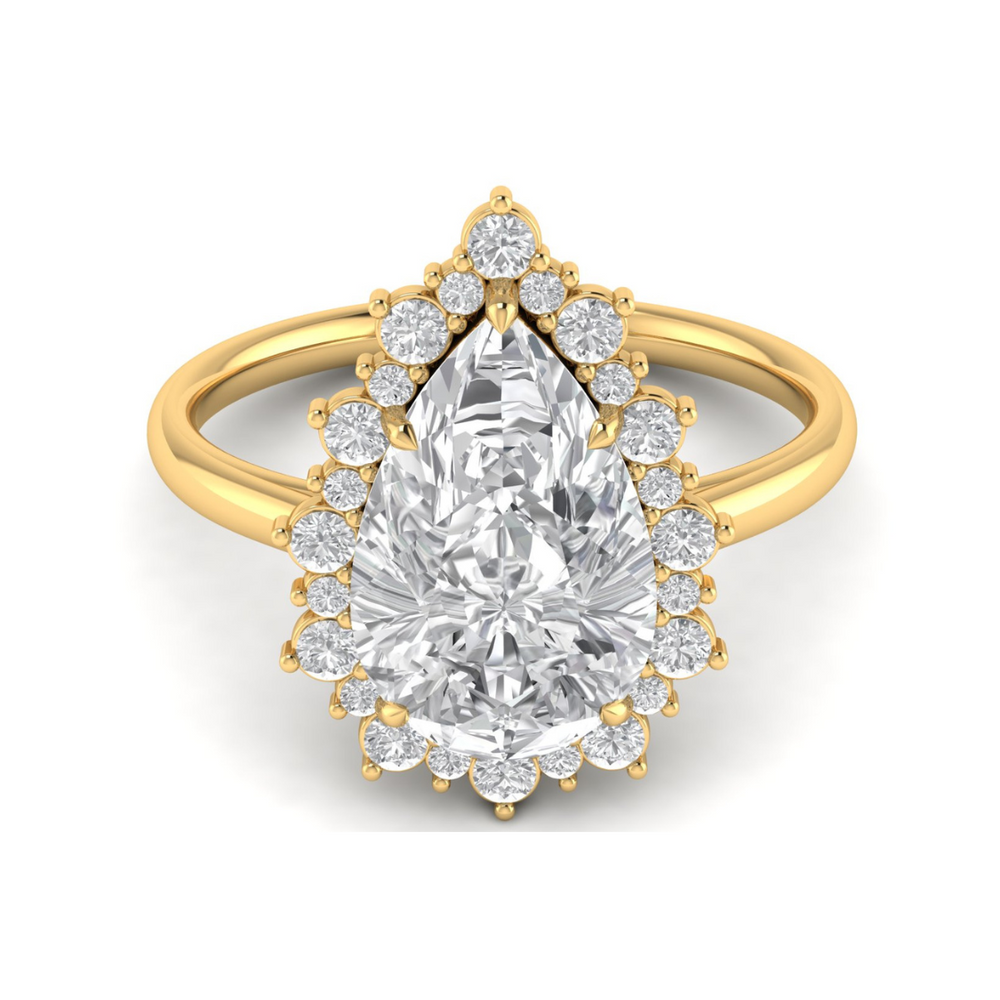 Custom Pear Cut Halo