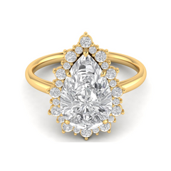 Custom Pear Cut Halo