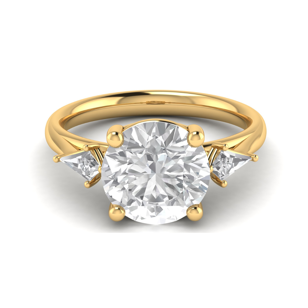 Custom Kite Side Stone Ring