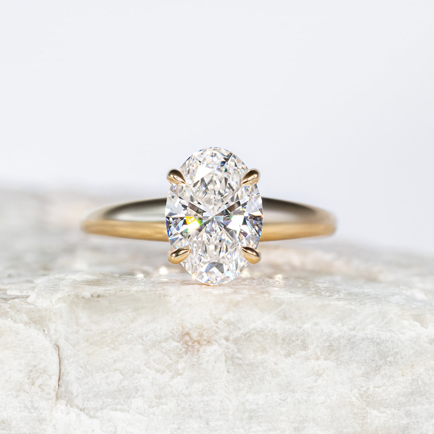 Proposal Ready ~ Carla 2.01ct Lab Grown Oval Cut Engagement Ring