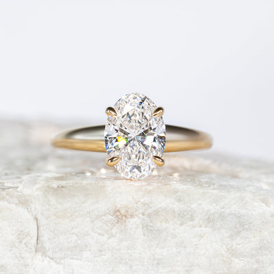 Proposal Ready ~ Carla 2.01ct Lab Grown Oval Cut Engagement Ring