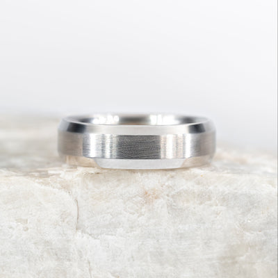 Theo 6mm ~ Beveled Edge Wedding Ring