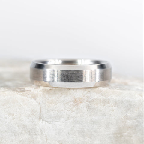 Theo 6mm ~ Beveled Edge Wedding Ring