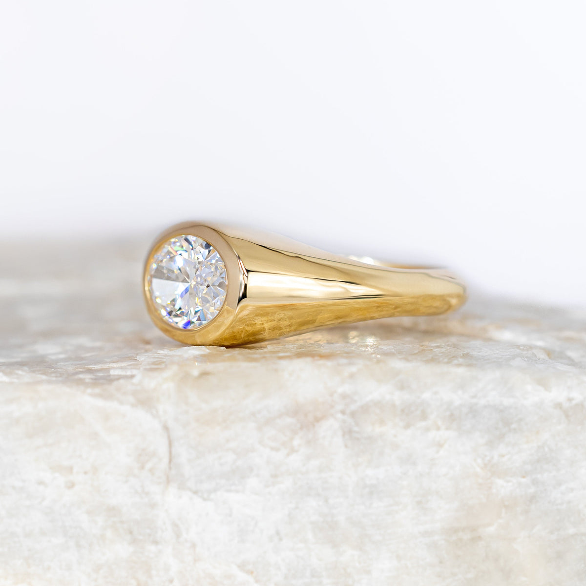 Luna ~ East-West Bezel Ring