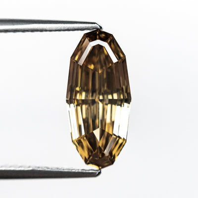 2.02ct 13.01x6.09x3.28mm GIA VVS1 Fancy Yellow-Brown Geo Oval Step Cut 26179-01
