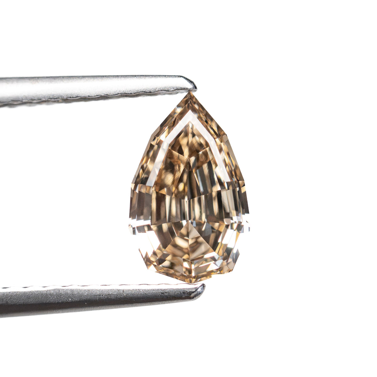 1.07ct 8.54x5.34x3.34 VS2 Fancy Orangey Brown Geo Pear Step Cut 28053-01