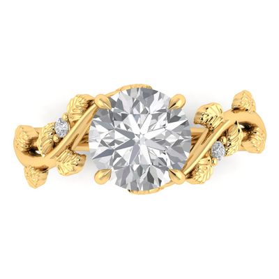 Custom Vine and Leaf Ring