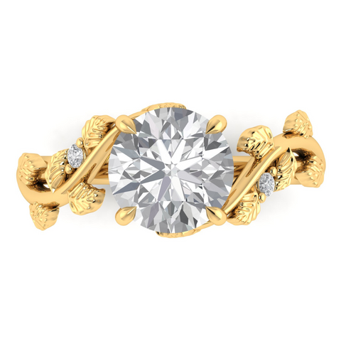 Custom Vine and Leaf Ring