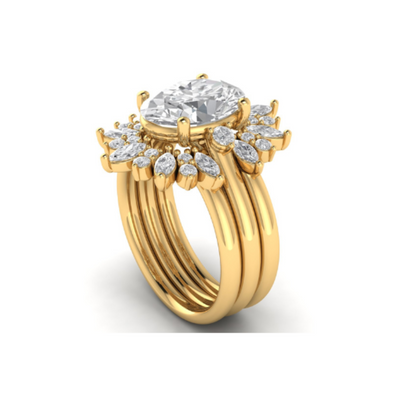 Custom Tiara Ring Set