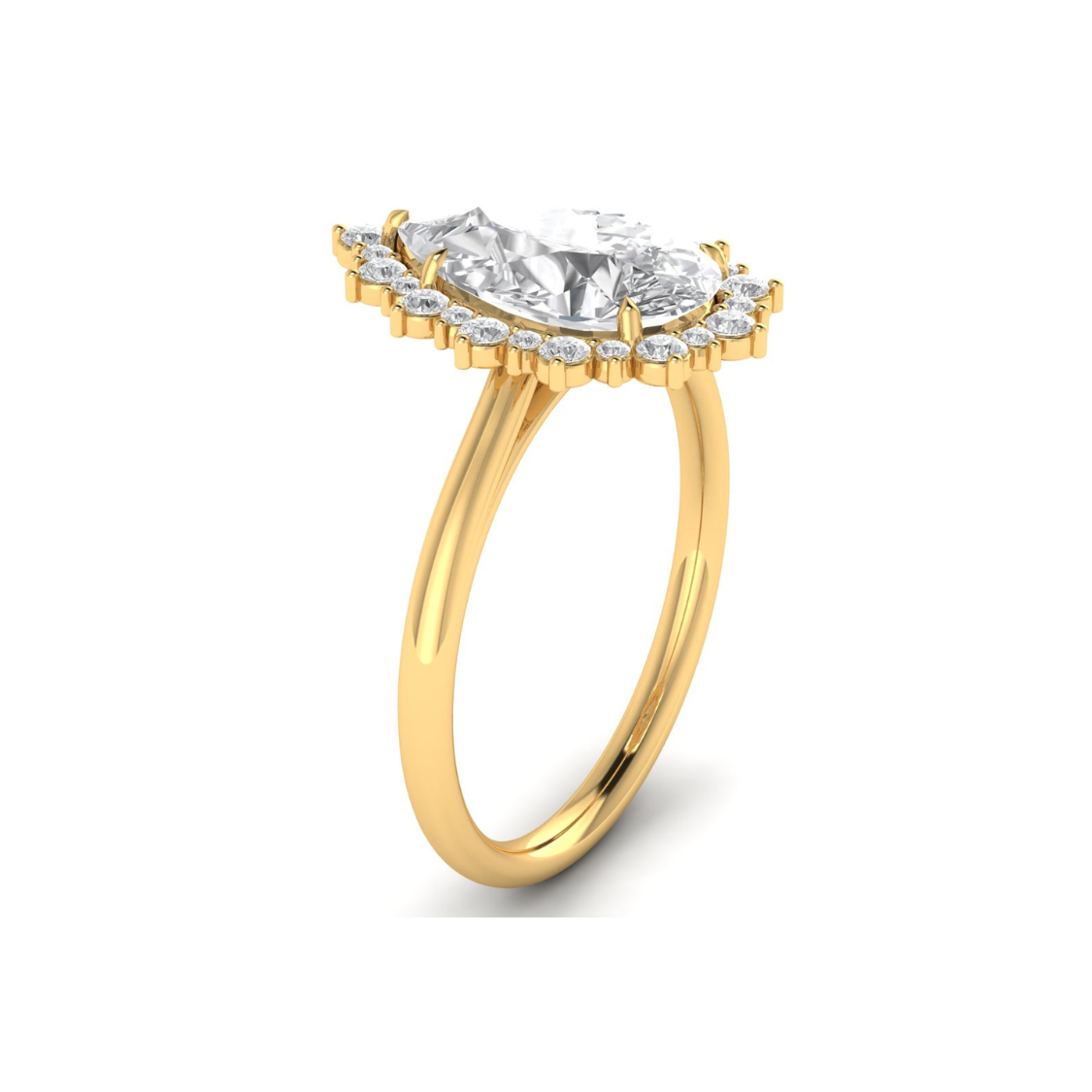 Custom Pear Cut Halo