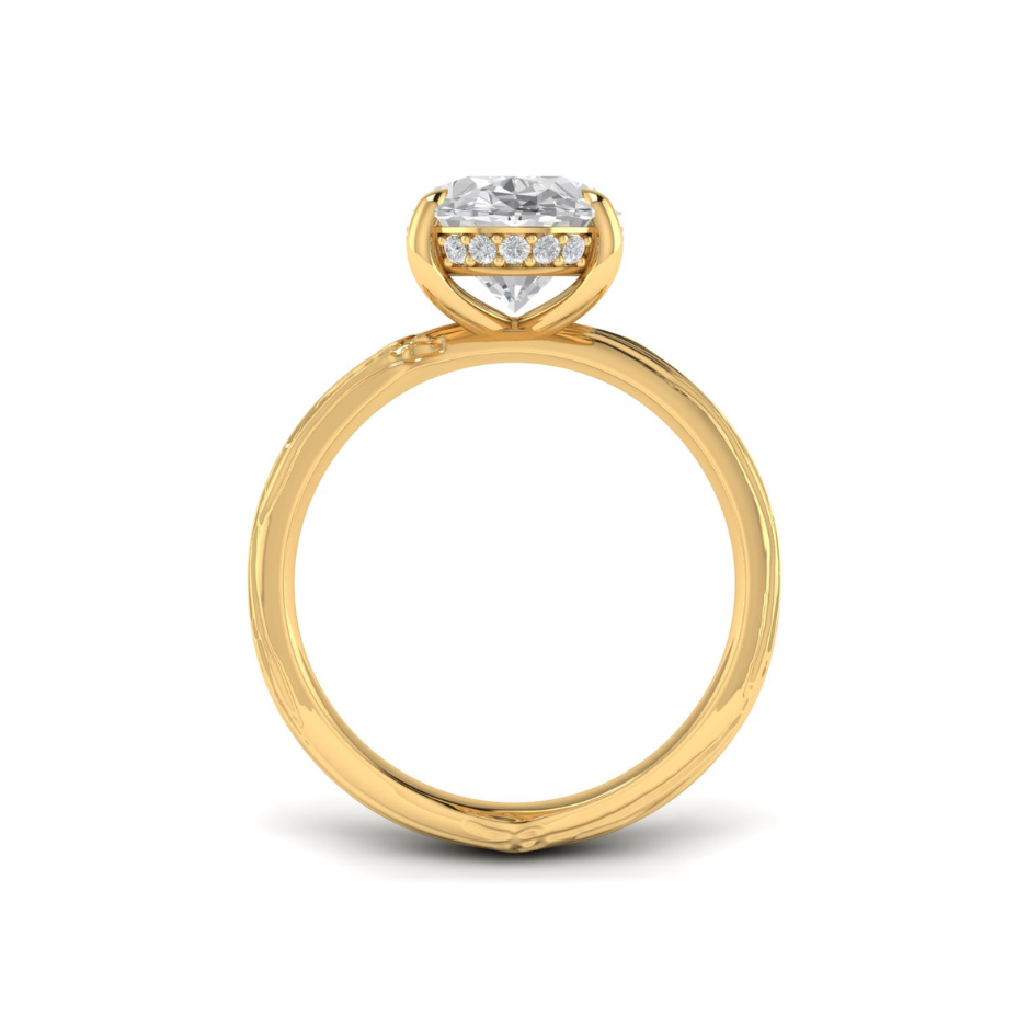 Custom Branch Hidden Halo Ring