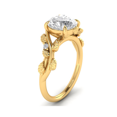 Custom Vine and Leaf Ring