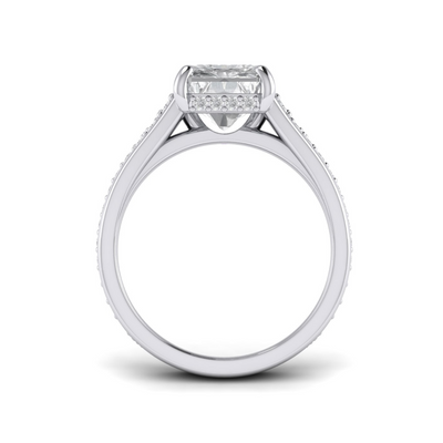 Custom Emmaline Pave Diamond and Amethyst Ring