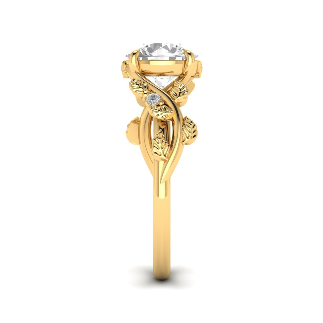 Custom Vine and Leaf Ring