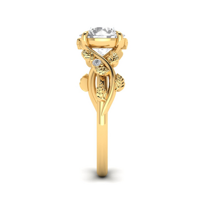 Custom Vine and Leaf Ring