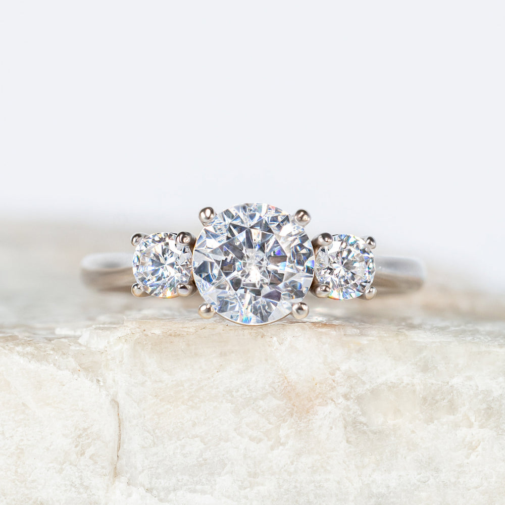 Abigail ~ Round Brilliant Three Stone Ring