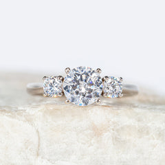 Abigail ~ Round Brilliant Three Stone Ring