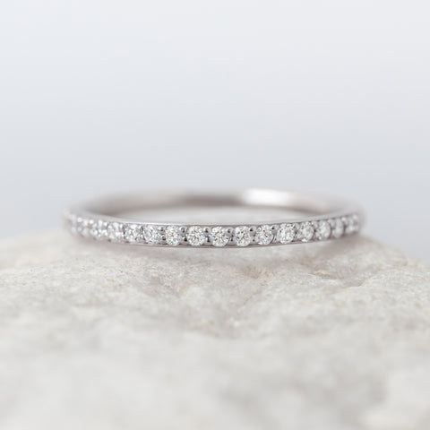 Amanda Petite Diamond Band - White Gold