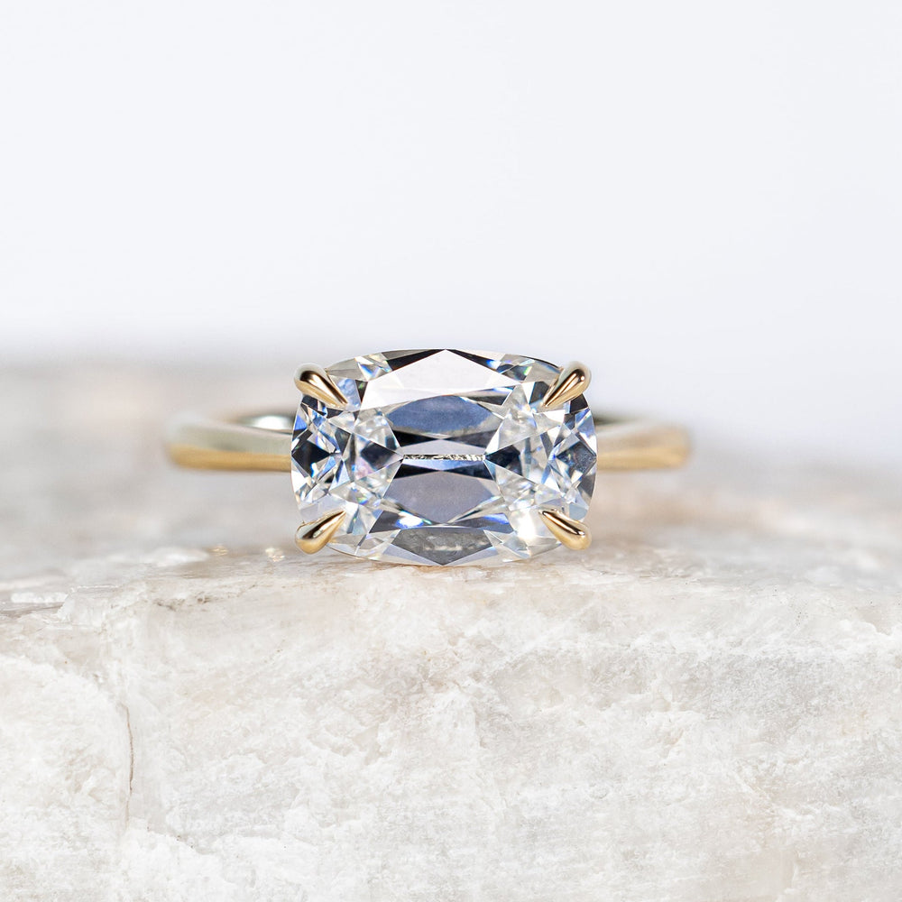 Grace East-West ~ Antique Elongated Cushion Cut Ring