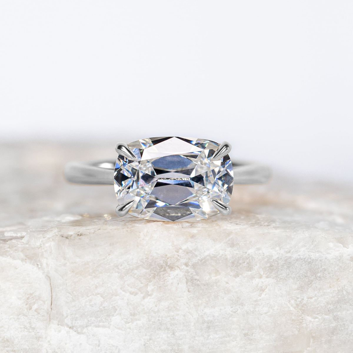 Grace East-West ~ Antique Elongated Cushion Cut Ring