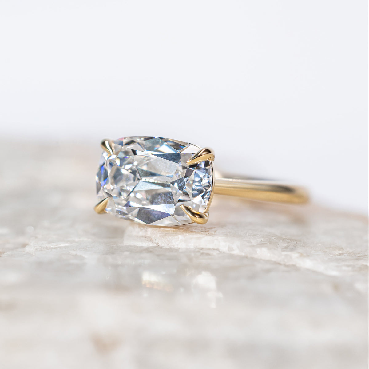Grace East-West ~ Antique Elongated Cushion Cut Ring
