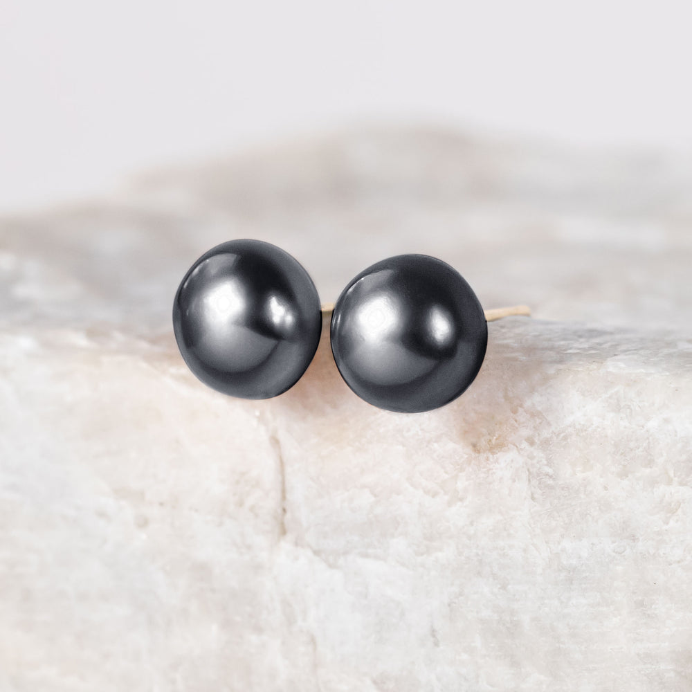 Freshwater Black Pearl Studs ~ Ready to Ship