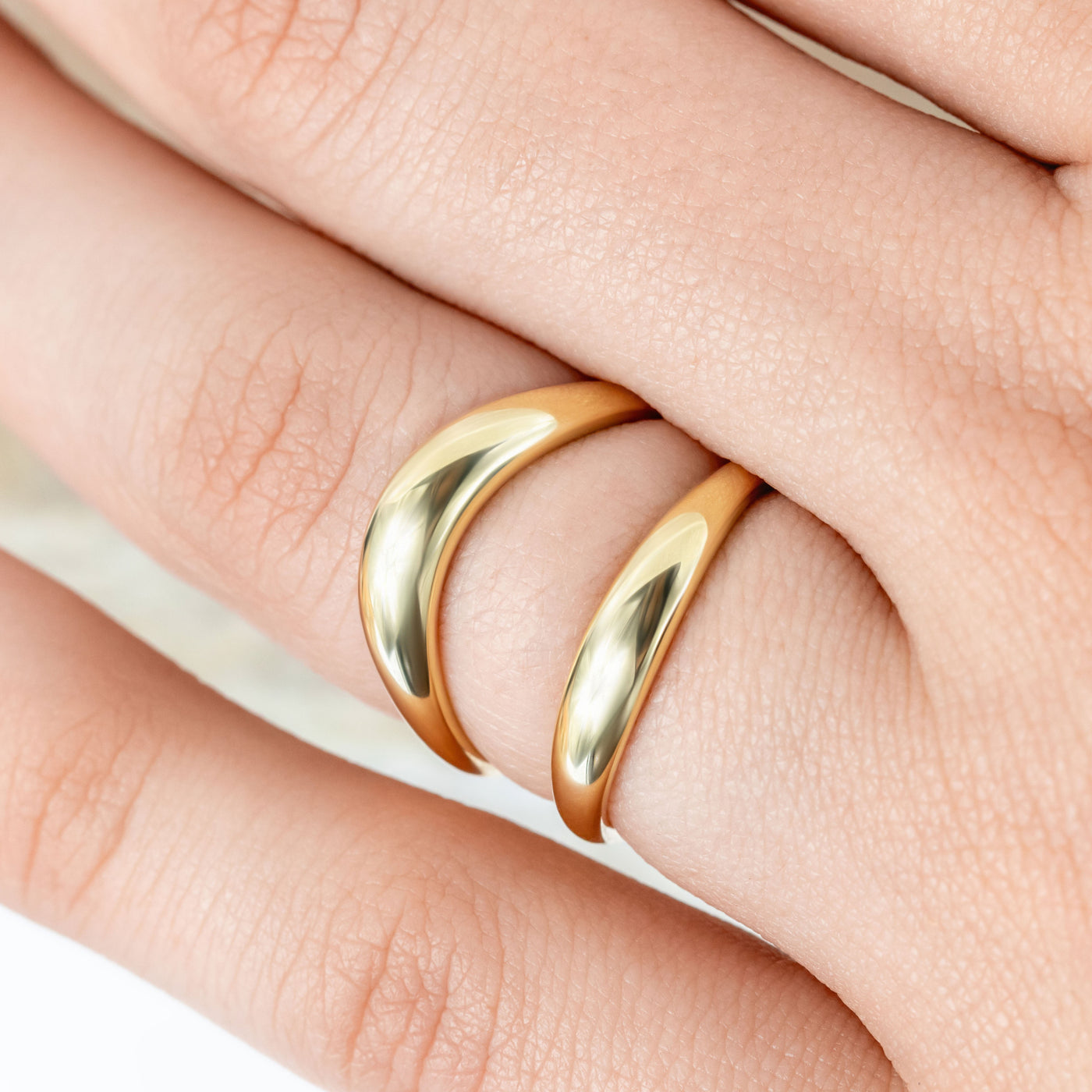 Blair ~ Domed Curved Wedding Band