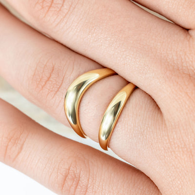 Blair ~ Domed Curved Wedding Band