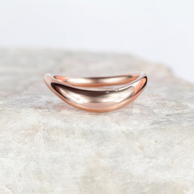 Blair ~ Domed Curved Wedding Band
